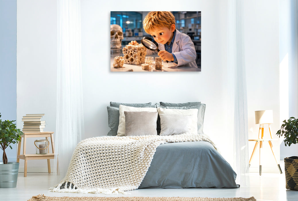 Premium Textil-Leinwand Knochenstruktur