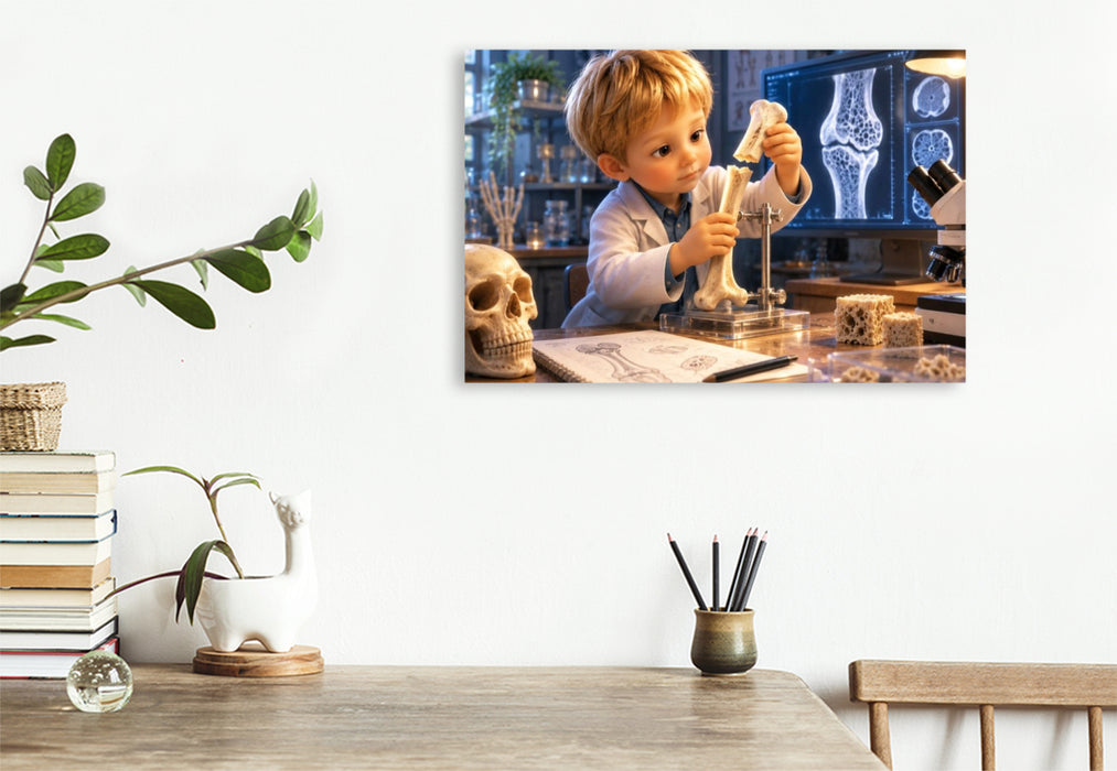 Premium Textil-Leinwand Knochenforschung