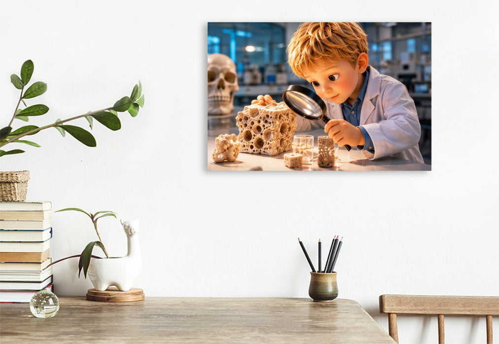 Premium Textil-Leinwand Knochenstruktur