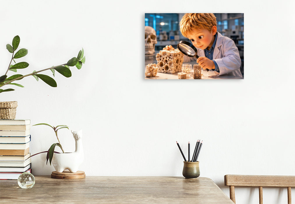 Premium Textil-Leinwand Knochenstruktur