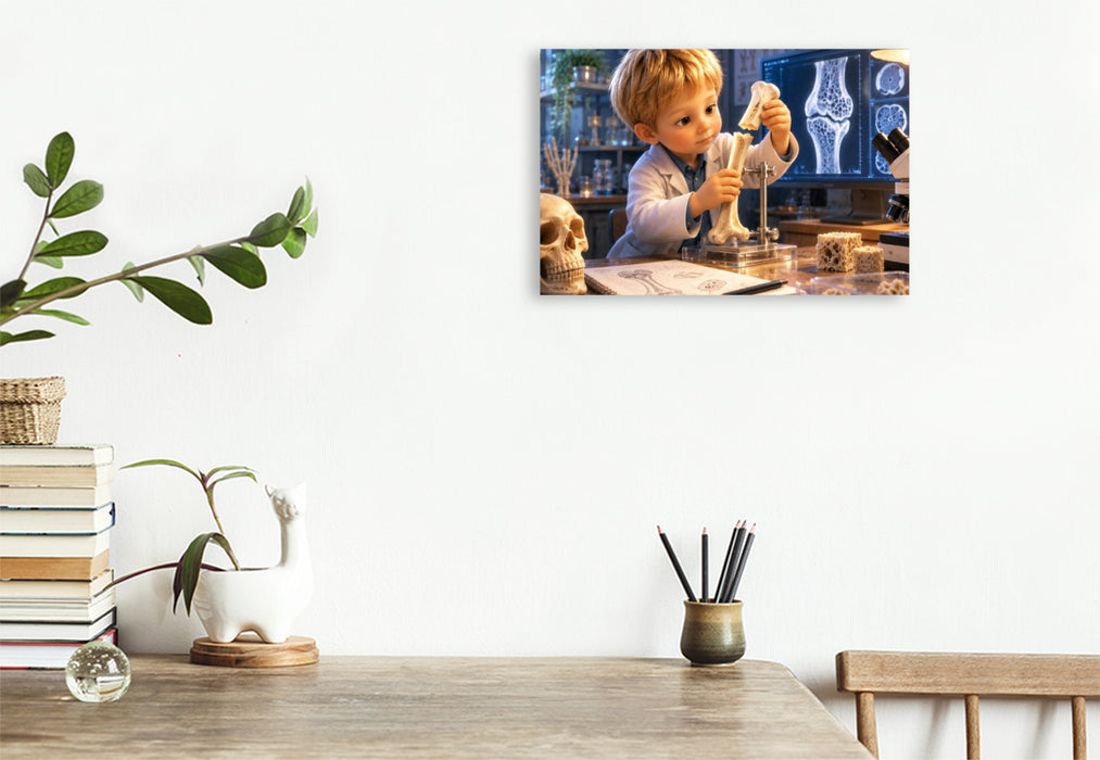 Premium Textil-Leinwand Knochenforschung