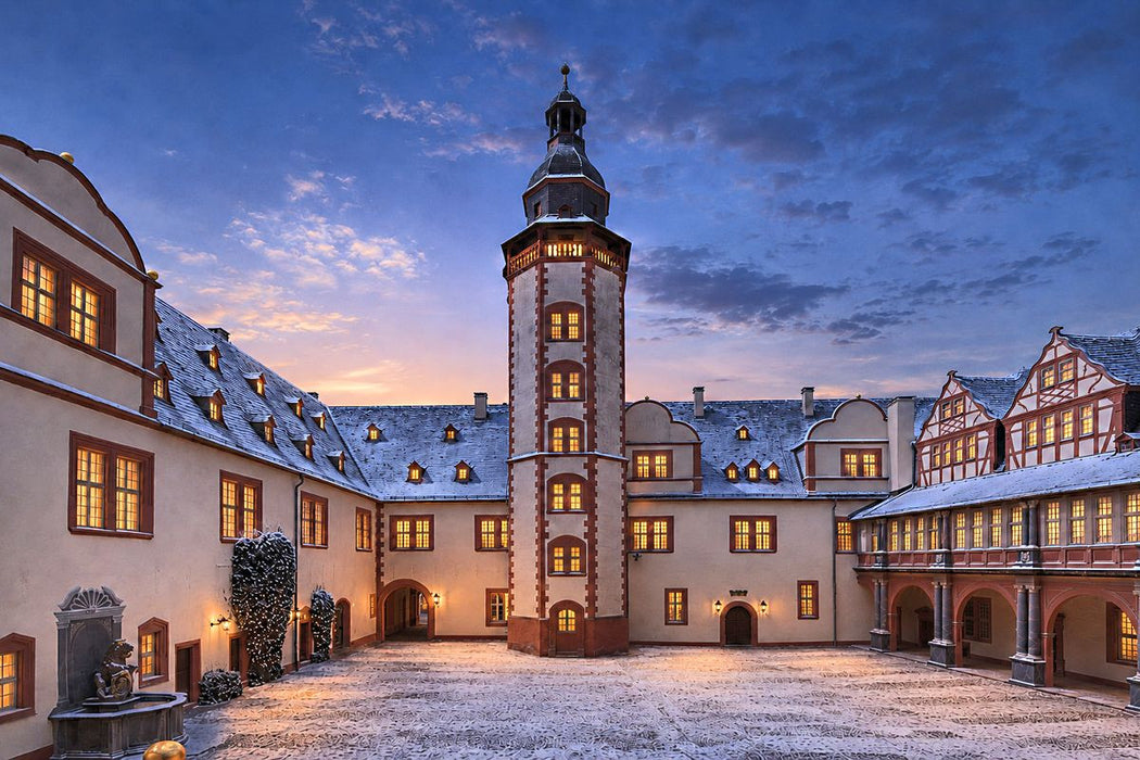 Premium Textil-Leinwand Schloss Weilburg