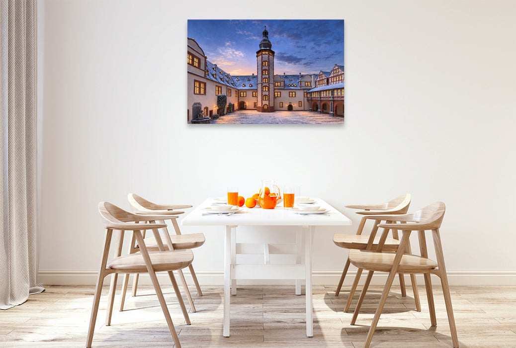 Premium Textil-Leinwand Schloss Weilburg