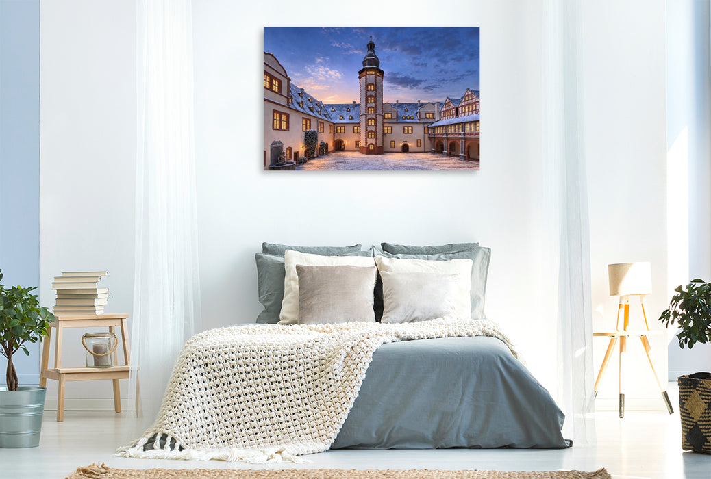 Premium Textil-Leinwand Schloss Weilburg