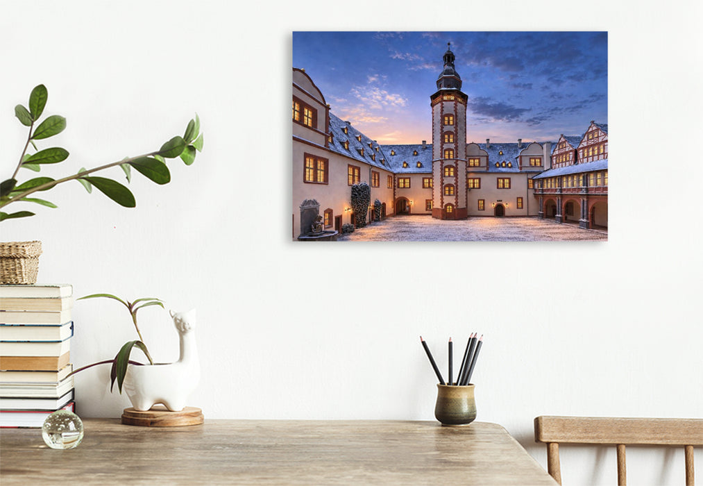 Premium Textil-Leinwand Schloss Weilburg