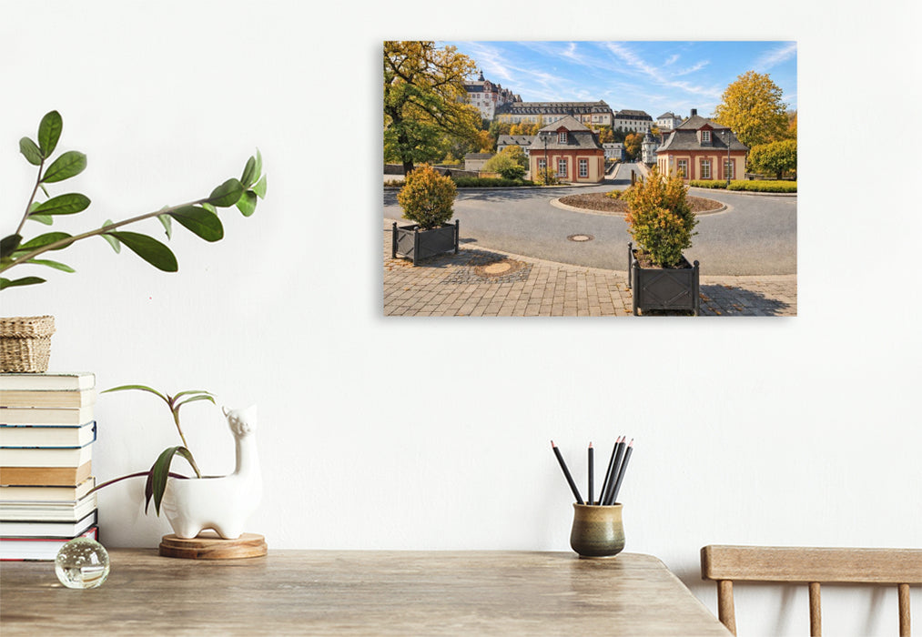 Premium Textil-Leinwand Schloss Weilburg