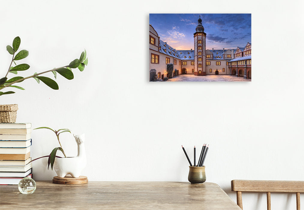 Premium Textil-Leinwand Schloss Weilburg