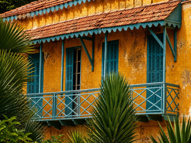 Koloniale Architektur auf Gorée – Historisches Haus im Senegal - CALVENDO Foto-Puzzle'