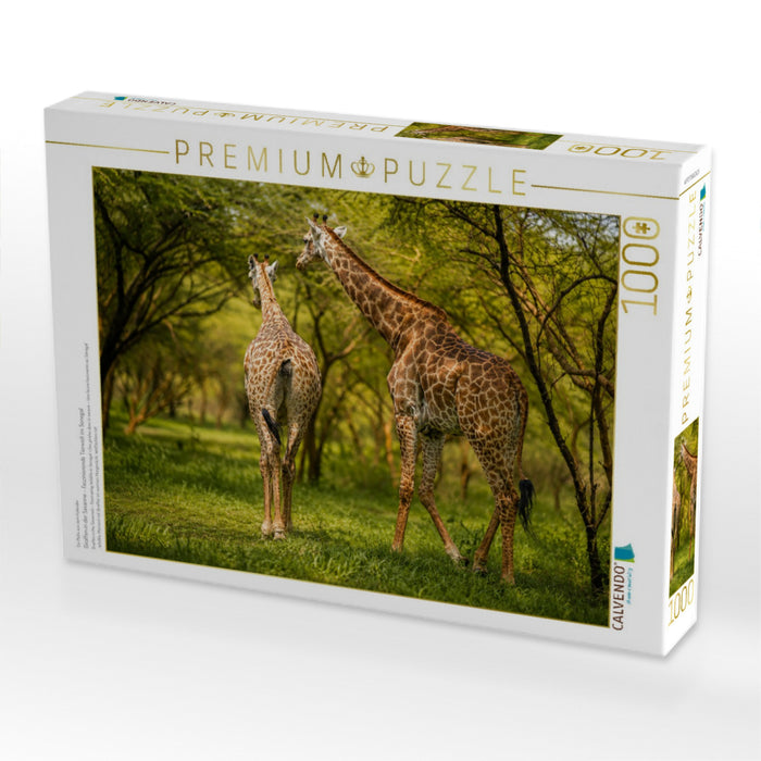 Giraffen in der Savanne – Faszinierende Tierwelt im Senegal - CALVENDO Foto-Puzzle'