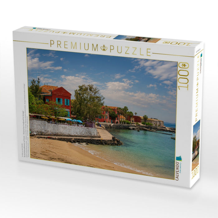 Bunte Kolonialhäuser auf Gorée – Historisches Inseljuwel im Senegal - CALVENDO Foto-Puzzle'