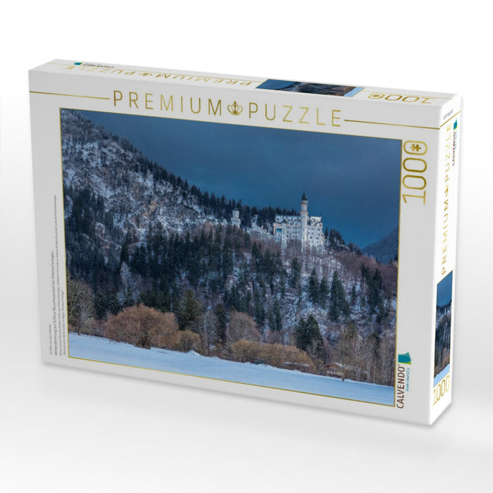 Winterstimmung am Schloss Neuschwanstein bei Hohenschwangau - CALVENDO Foto-Puzzle'