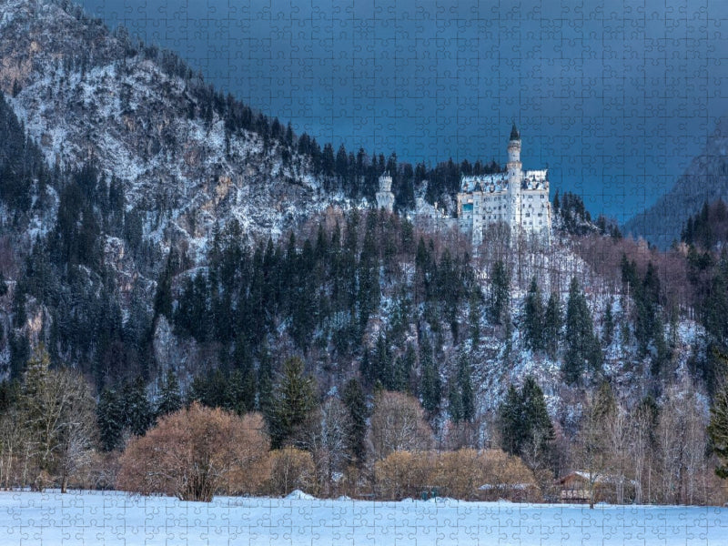Winterstimmung am Schloss Neuschwanstein bei Hohenschwangau - CALVENDO Foto-Puzzle'