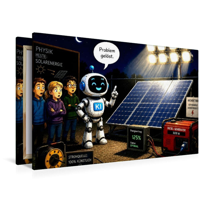 Premium Textil-Leinwand Die Energielüge
