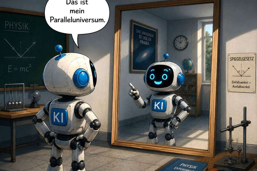 Premium Textil-Leinwand Das falsche Spiegelbild