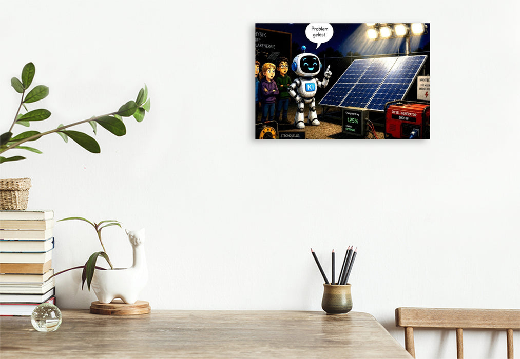 Premium Textil-Leinwand Die Energielüge