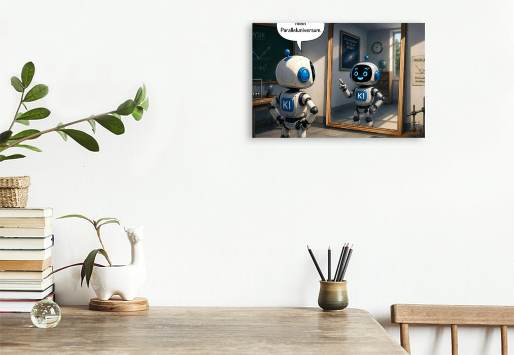 Premium Textil-Leinwand Das falsche Spiegelbild