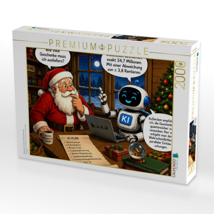 Diskussion mit dem Weihnachtsmann - CALVENDO Foto-Puzzle'