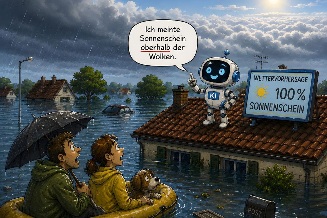 Premium Textil-Leinwand Wettervorhersage einer KI