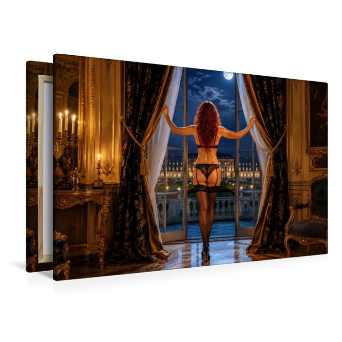 Premium Textil-Leinwand Vollmondnacht