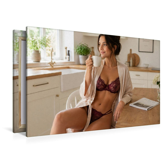 Premium Textil-Leinwand Guten Morgen Sonnenschein