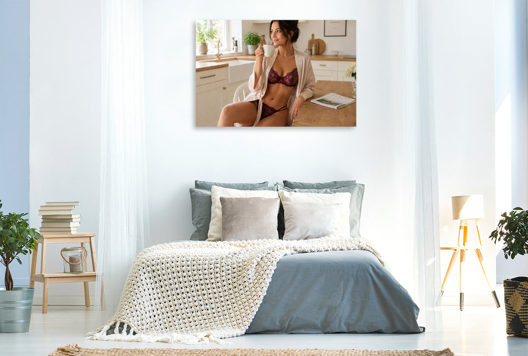 Premium Textil-Leinwand Guten Morgen Sonnenschein