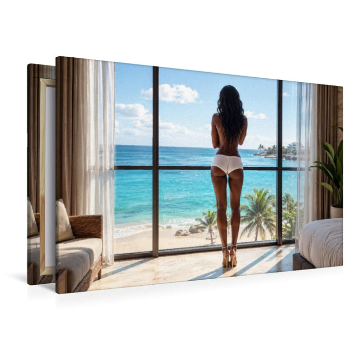 Premium Textil-Leinwand Karibischer Traumurlaub