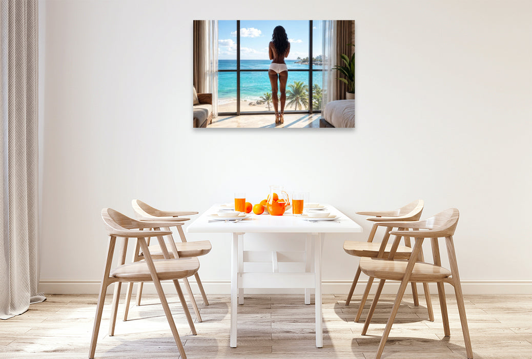 Premium Textil-Leinwand Karibischer Traumurlaub