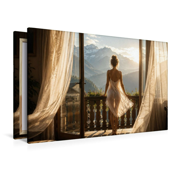 Premium Textil-Leinwand Die Seele baumeln lassen