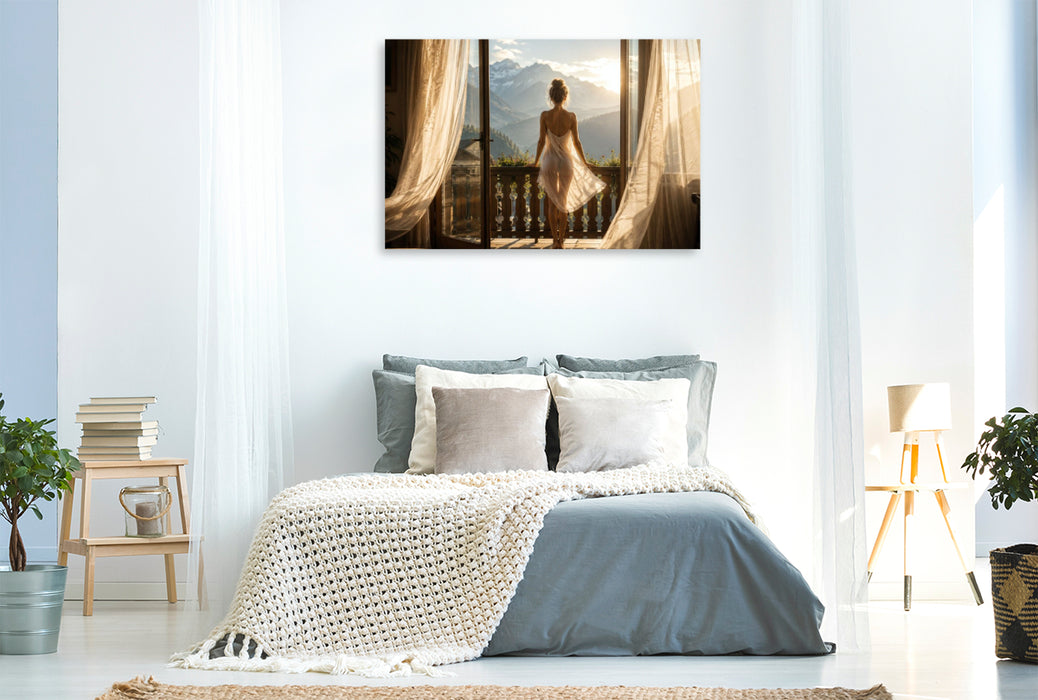 Premium Textil-Leinwand Die Seele baumeln lassen
