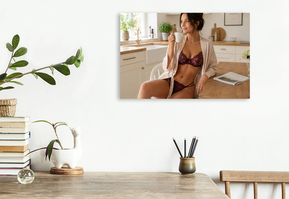 Premium Textil-Leinwand Guten Morgen Sonnenschein