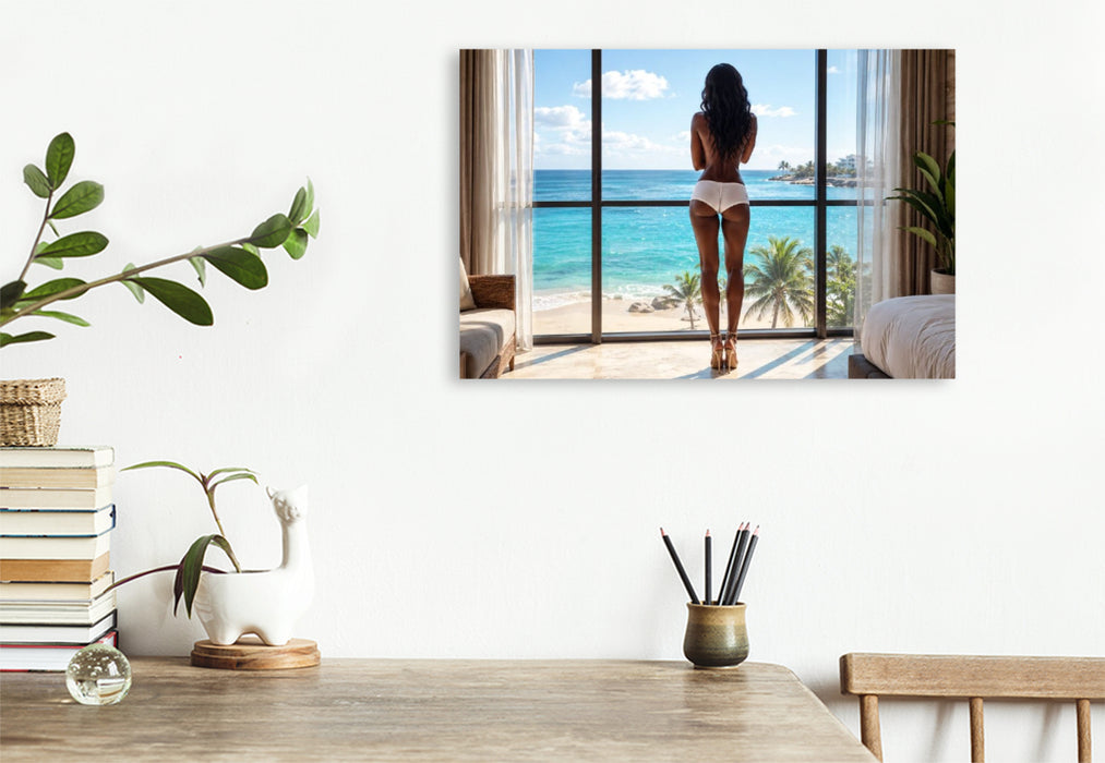 Premium Textil-Leinwand Karibischer Traumurlaub