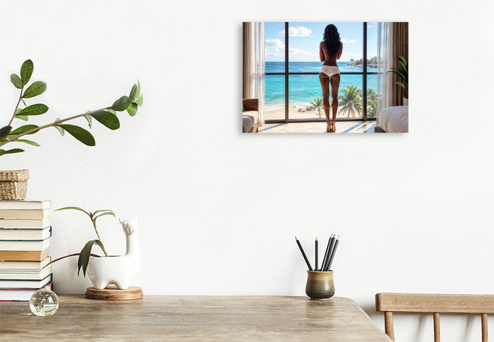 Premium Textil-Leinwand Karibischer Traumurlaub
