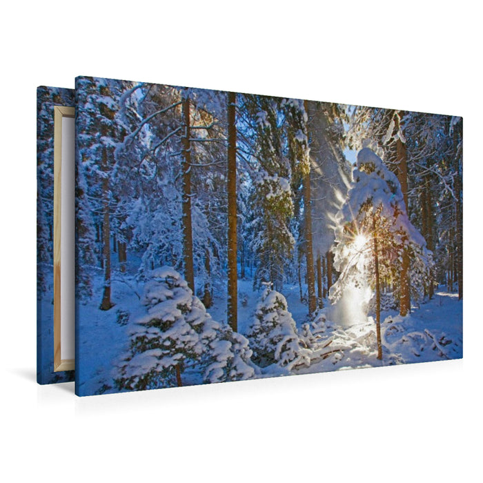 Premium Textil-Leinwand Winterzauber am Kreischberg