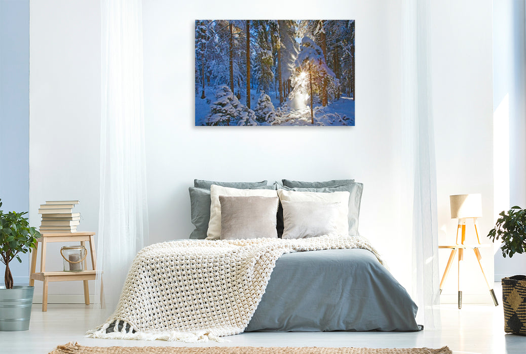 Premium Textil-Leinwand Winterzauber am Kreischberg