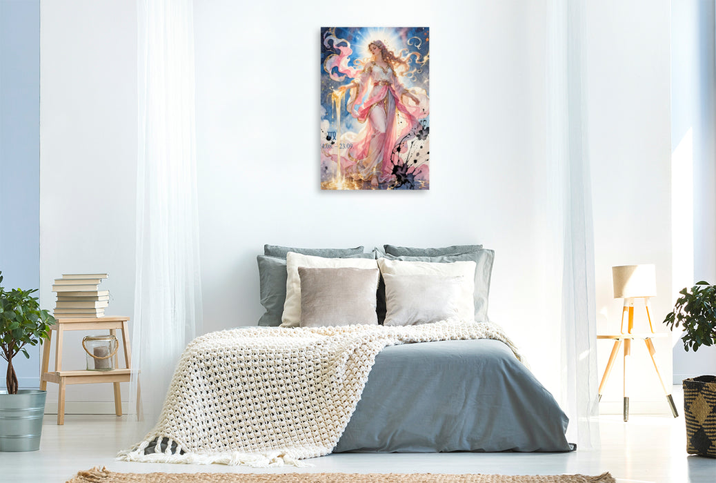 Premium Textil-Leinwand Jungfrau