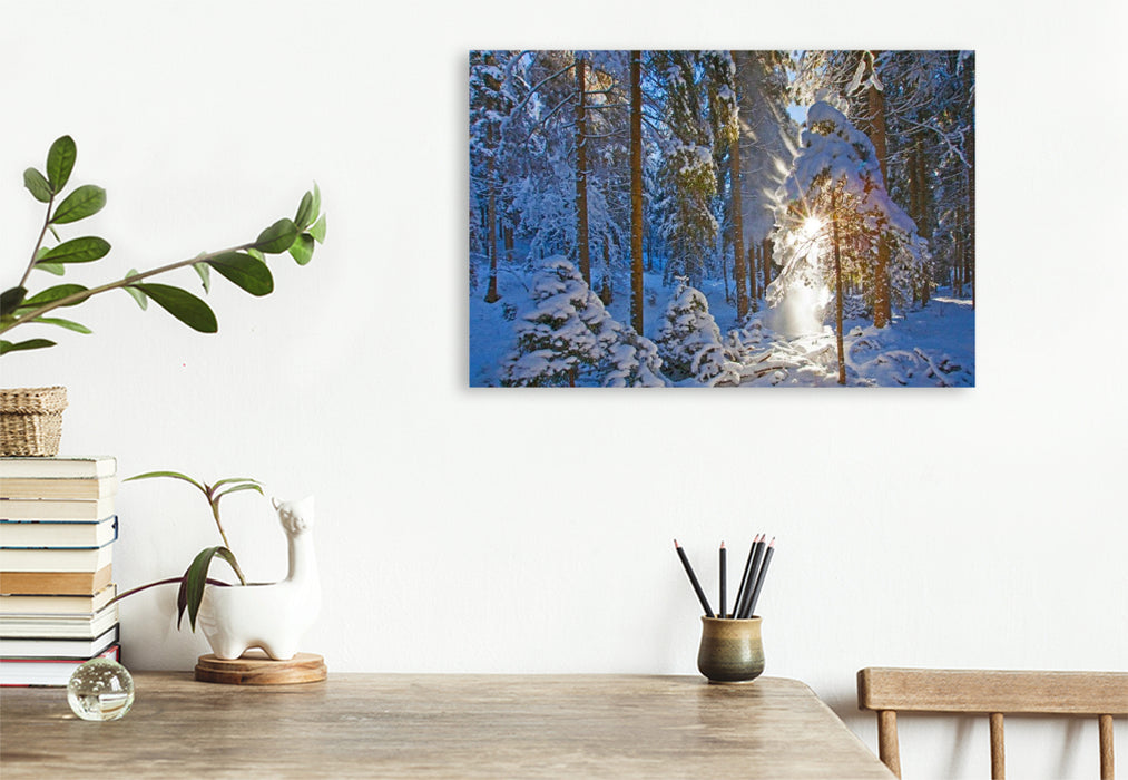 Premium Textil-Leinwand Winterzauber am Kreischberg