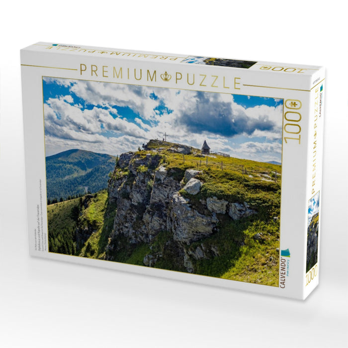 Gipfelkreuz und Kapelle auf der Frauenalpe - CALVENDO Foto-Puzzle'
