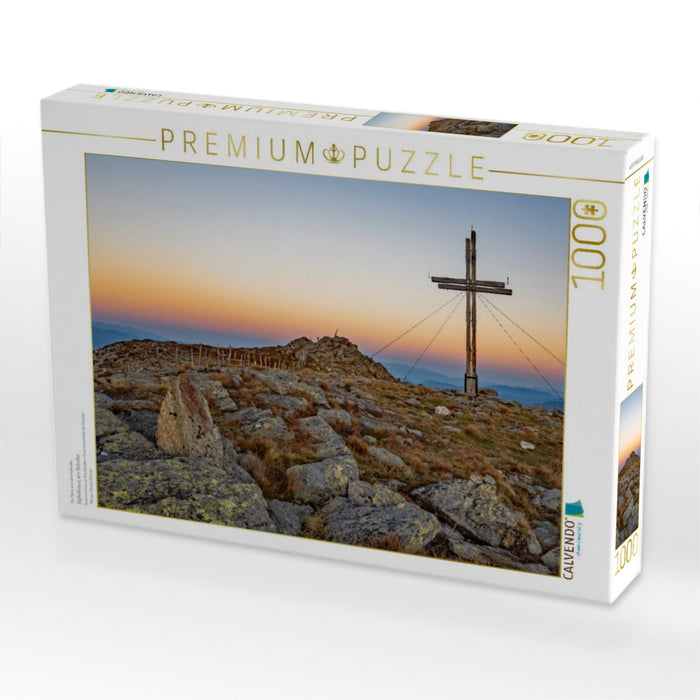 Gipfelkreuz am Gstoder - CALVENDO Foto-Puzzle'