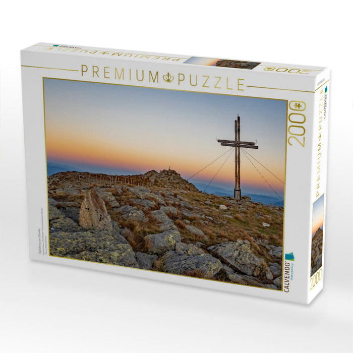 Gipfelkreuz am Gstoder - CALVENDO Foto-Puzzle'