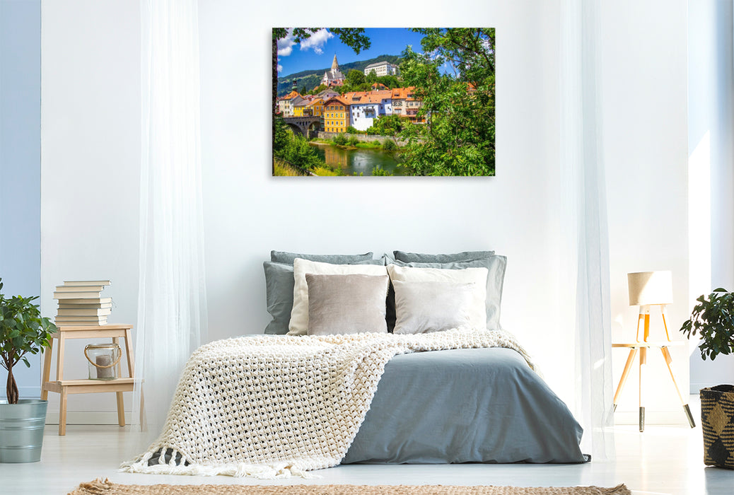 Premium Textil-Leinwand Auf der Murpromenade