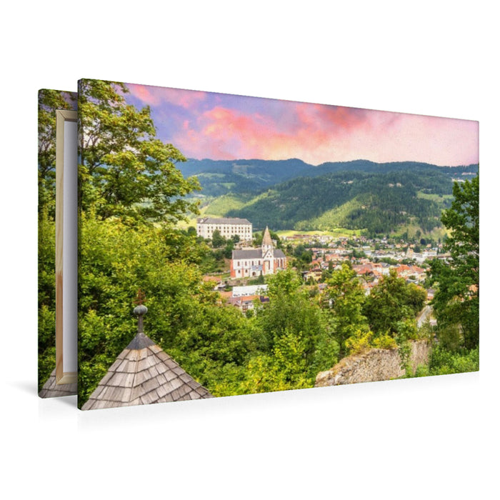 Premium Textil-Leinwand Der Blick zum Schlossberg
