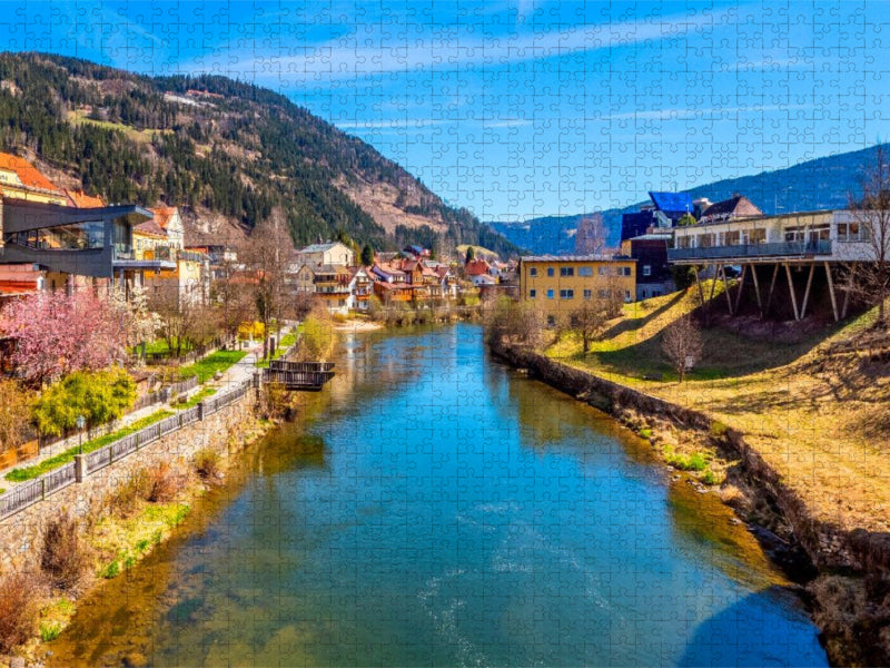 Die Mur und der Blick zur Stolzalpe - CALVENDO Foto-Puzzle'