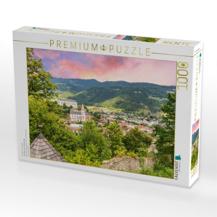 Der Blick zum Schlossberg - CALVENDO Foto-Puzzle'