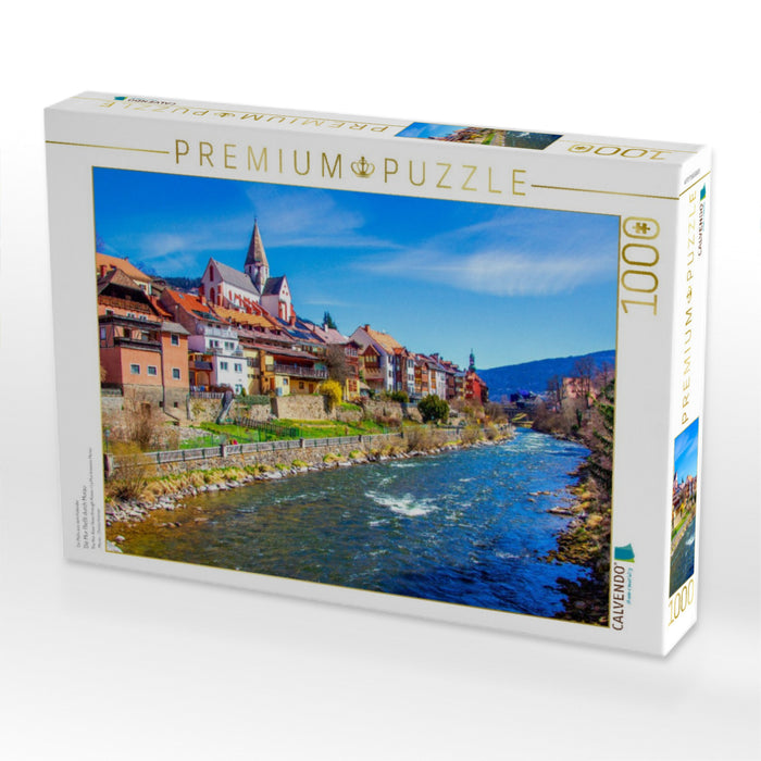 Die Mur fließt durch Murau - CALVENDO Foto-Puzzle'