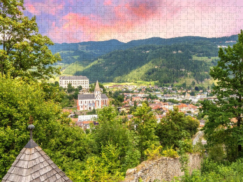 Der Blick zum Schlossberg - CALVENDO Foto-Puzzle'