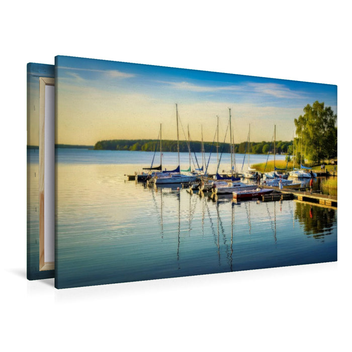 Premium Textil-Leinwand Ein Motiv aus dem Kalender Meckenburger - Seen