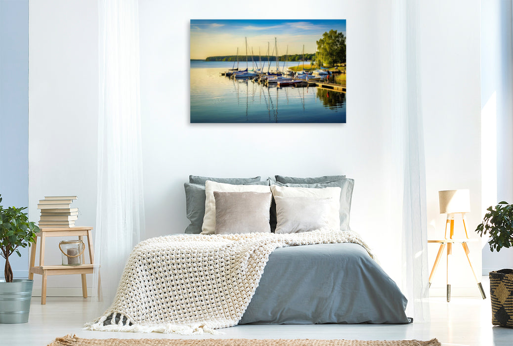 Premium Textil-Leinwand Ein Motiv aus dem Kalender Meckenburger - Seen