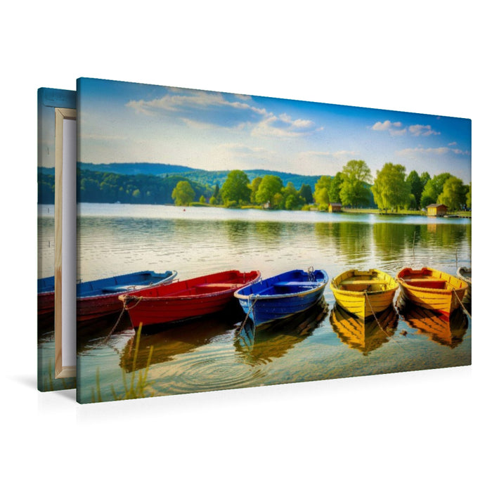Premium Textil-Leinwand Ein Motiv aus dem Kalender Meckenburger - Seen