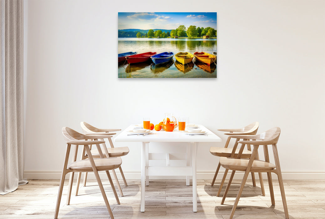 Premium Textil-Leinwand Ein Motiv aus dem Kalender Meckenburger - Seen