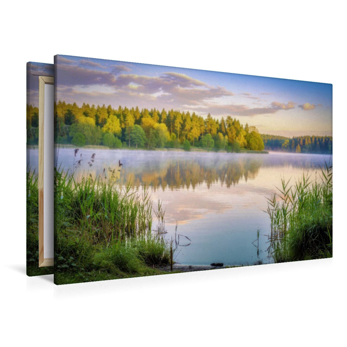 Premium Textil-Leinwand Ein Motiv aus dem Kalender Meckenburger - Seen